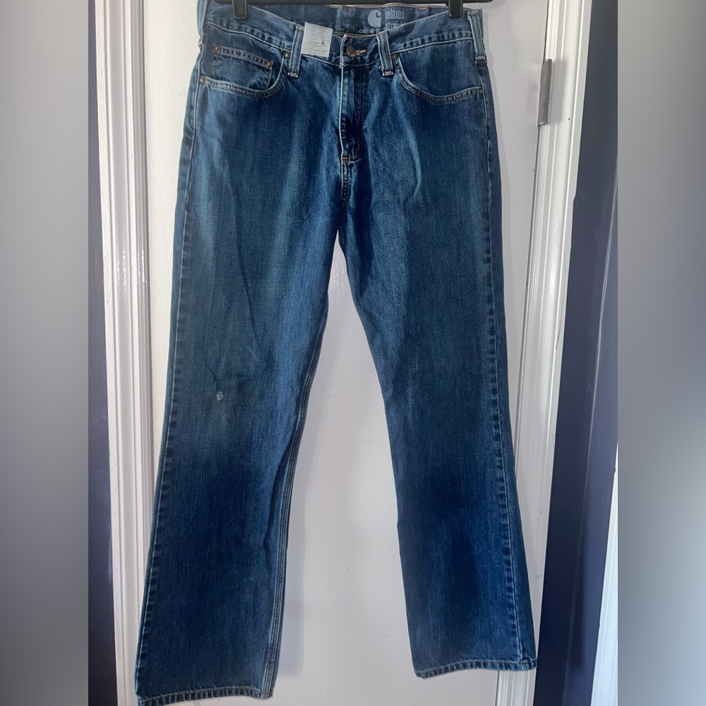 Carhartt Men's Indigo Straight Jeans